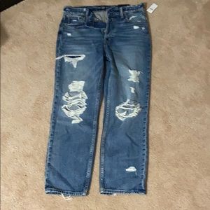 Gap High Rise Destructed Cheeky Straight Jeans, 8